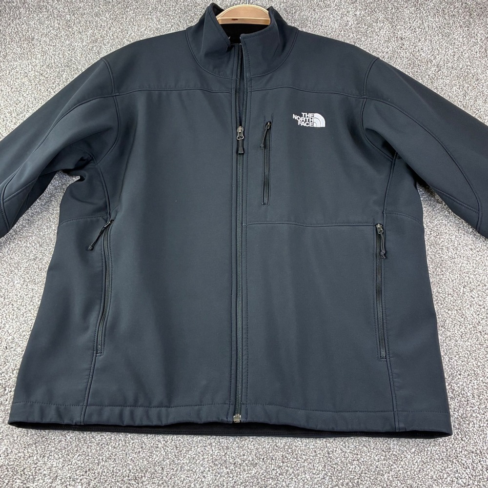 The North Face Apex Bionic Softshell Jacket Mens L Black Windwall Zip‎ Gorpcore